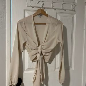 Cream color blouse size medium